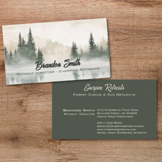 Rustikaler Aquarellturm Visitenkarte