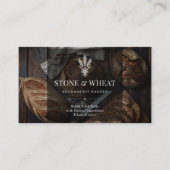 Rustikaler Artisan-Sauerteig-Bäckerei-QR-Code Visitenkarte (Vorderseite)