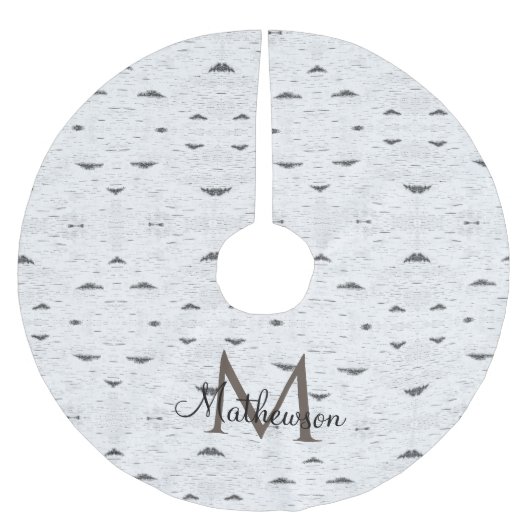 Rustikaler Asp Rustikaler Aspen Bark Weihnachtsbau Polyester Weihnachtsbaumdecke (Vorderseite)