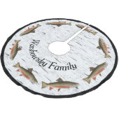 Rustikaler Aspen Bark Foreut Fischer Polyester Weihnachtsbaumdecke (Schrägansicht)