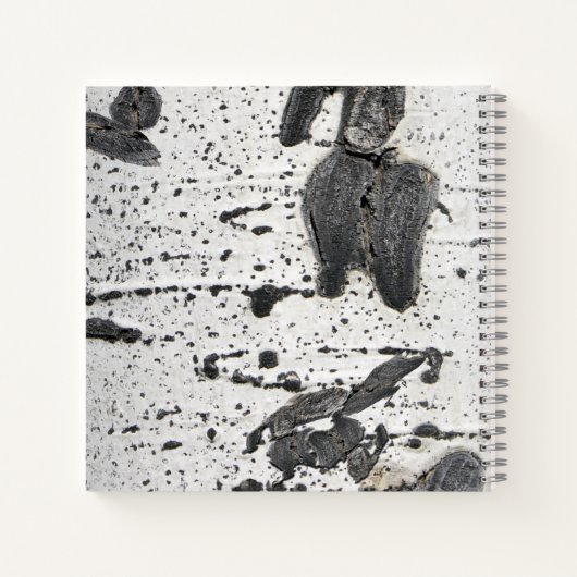 Rustikaler Aspen Bark Textil Monogram Name Custom Notizblock (Rückseite)