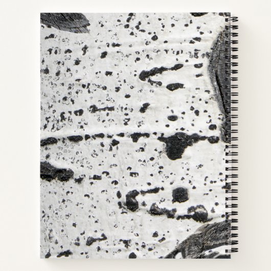 Rustikaler Aspen Bark Textur benutzerdefinierte Mo Notizblock (Rückseite)