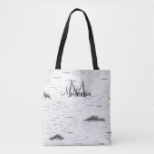 Rustikaler Aspen Bark Tree Tote Beutel Tasche (Vorderseite)