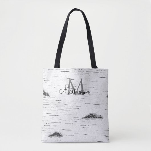 Rustikaler Aspen Bark Tree Tote Beutel Tasche (Vorderseite)