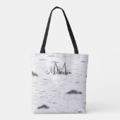 Rustikaler Aspen Bark Tree Tote Beutel Tasche (Rückseite)