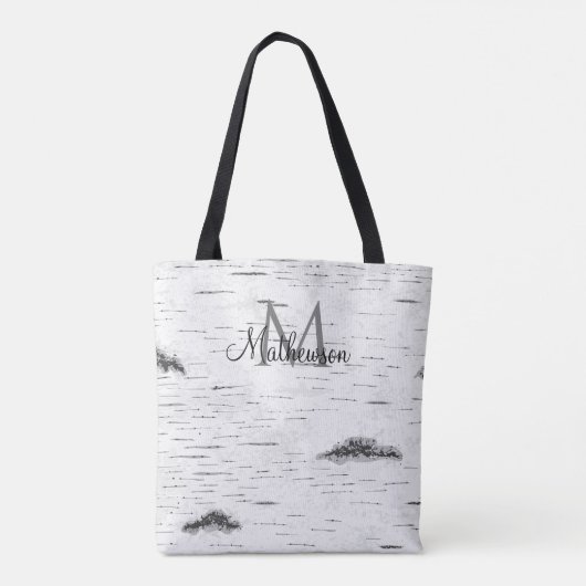 Rustikaler Aspen Bark Tree Tote Beutel Tasche (Rückseite)