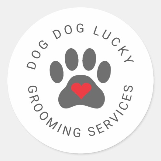 Rustikaler Aufkleber mit Herzklopfen (Vorderseite)