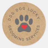 Rustikaler Aufkleber mit Herzkrampf (Vorderseite)