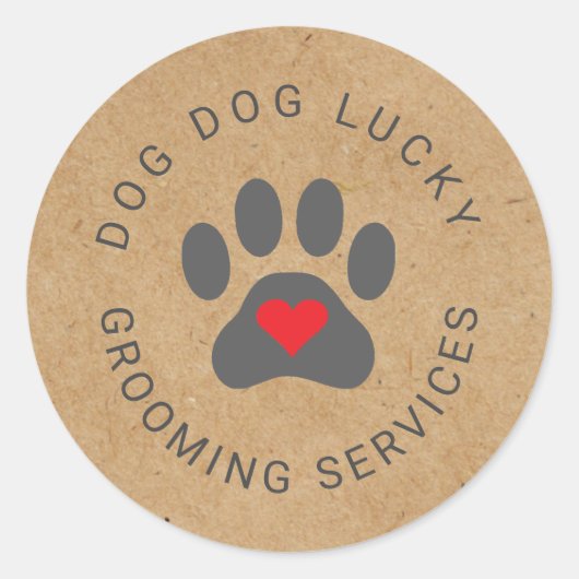 Rustikaler Aufkleber mit Herzkrampf (Vorderseite)