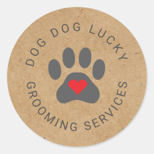 Rustikaler Aufkleber mit Herzkrampf