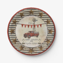 Rustikaler Baby-Duschen-Vintager