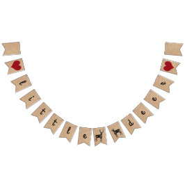 Rustikaler Baby-Fahnendekor "der kleinen Rotwild" Wimpelkette