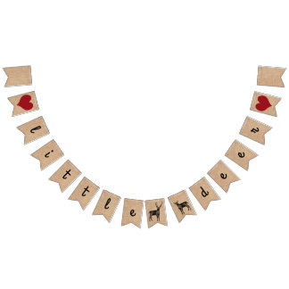 Rustikaler Baby-Fahnendekor "der kleinen Rotwild" Wimpelkette