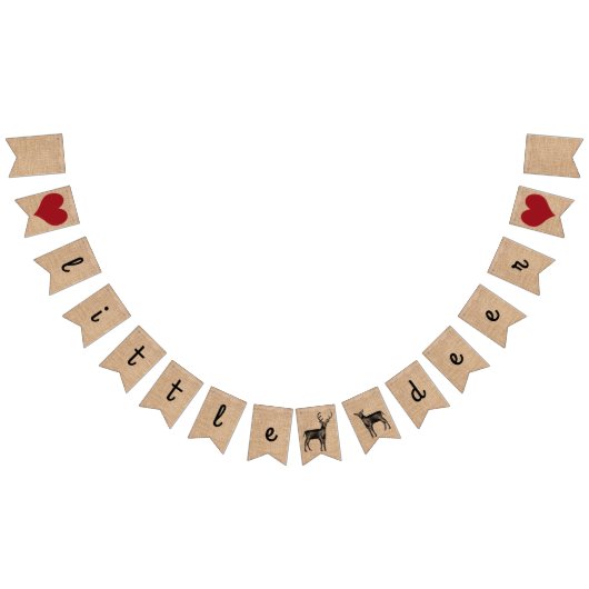 Rustikaler Baby-Fahnendekor "der kleinen Rotwild" Wimpelkette (Alle)