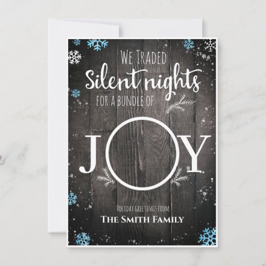 Rustikaler Baby Weihnachten (Vorderseite)