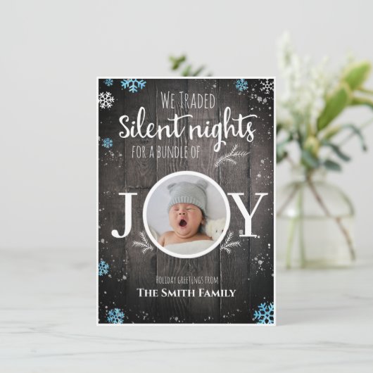 Rustikaler Baby Weihnachten (Stehend Vorderseite)