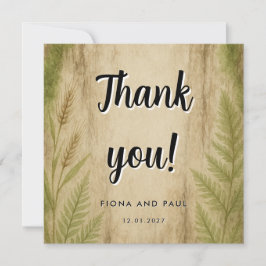 Rustikaler Bach und Mosswald Dankeschön Karte