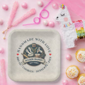 Rustikaler Bäckereiladen Gebäck Dessert Süßer Kuch Pappteller (Party)