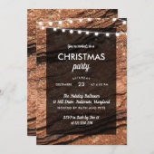 Rustikaler Backstein Weihnachtsweihnachtsweihe Par Einladung (Vorne/Hinten)