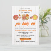 Rustikaler Backwettbewerb Freundes-Dankfest Kürbis Einladung (Stehend Vorderseite)