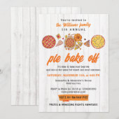 Rustikaler Backwettbewerb Freundes-Dankfest Kürbis Einladung (Vorne/Hinten)