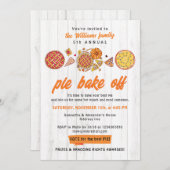 Rustikaler Backwettbewerb Friendsgiving Kürbiskuch Einladung (Vorne/Hinten)
