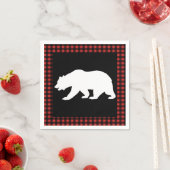 Rustikaler Bär & Buffalo Karo Kariert Serviette (Beispiel)