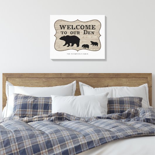 Rustikaler Bär Den Leinwanddruck (Insitu (Schlafzimmer))