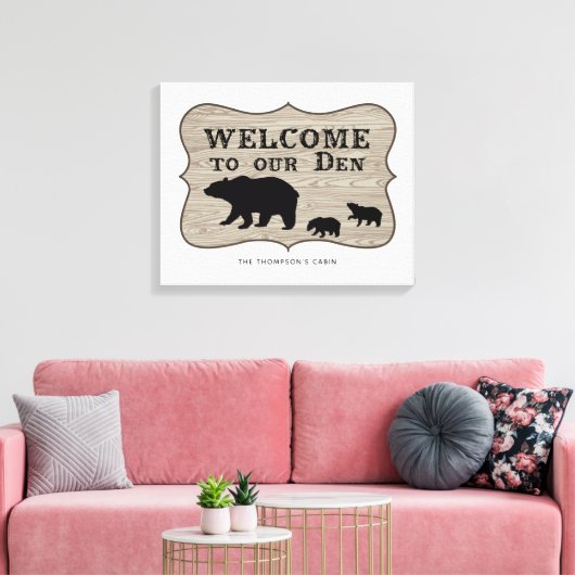 Rustikaler Bär Den Leinwanddruck (Insitu (Wohnzimmer))