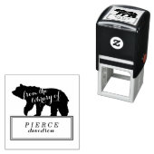 Rustikaler Bär Kinder Mit Monogramm Buchzeichen Br Permastempel (Beispiel)