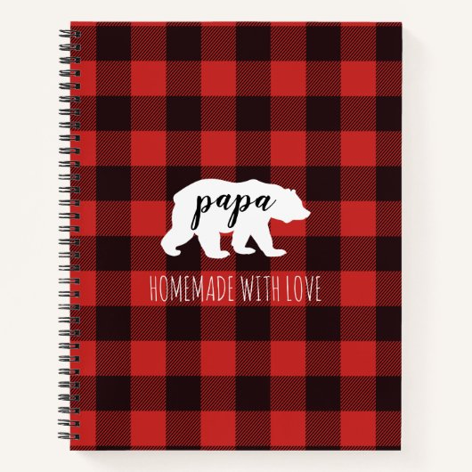 Rustikaler Bär Papa Piazza della Riforma Liebe Notizblock (Vorderseite)