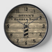 Rustikaler Barberladen Große Uhr (Vorderseite)