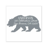 Rustikaler Bärenname - Familienname und Rücksendea Permastempel (Design)