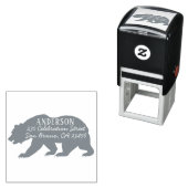 Rustikaler Bärenname - Familienname und Rücksendea Permastempel (Beispiel)