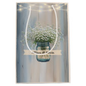 Rustikaler Bargeldbeutel für Polterabend Mittlere Geschenktüte (Vorderseite)