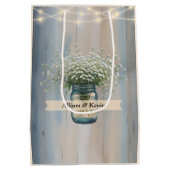 Rustikaler Bargeldbeutel für Polterabend Mittlere Geschenktüte (Rückseite)