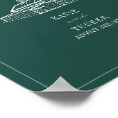 Rustikaler Barn Emerald Green Hochzeit im Herbst W Poster (Ecke)