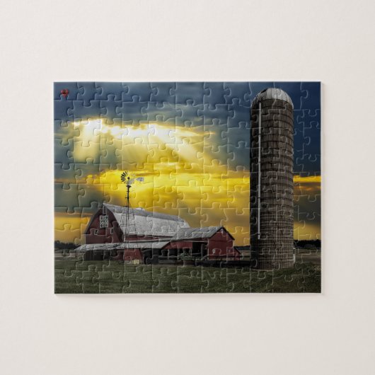 Rustikaler Barn Ohio Puzzle (Horizontal)