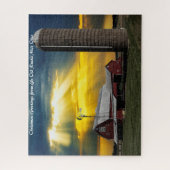 Rustikaler Barn Ohio. Weihnachtsgrüße Puzzle (Vertikal)