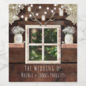 Rustikaler Barnbaum & Mason Jar Weinmarken Weinetikett (Einzelnes Label)