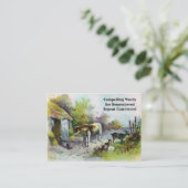 Rustikaler Barnyard mit Pferd und Ziegen Visitenkarte (Stehend Vorderseite)