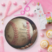 Rustikaler Baseball-alles- Gute zum Pappteller (Party)