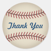 Rustikaler Baseball danke Ihnen Stickers (Vorderseite)