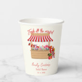 Rustikaler Bauer frisch vom Markt Brautparty Pappbecher (Rückseite)