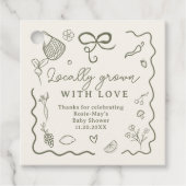 Rustikaler Bauer-Markt für die lokale Babydusche Geschenkanhänger (Vorderseite)