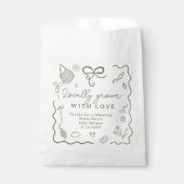 Rustikaler Bauer-Markt für die lokale Babydusche Geschenktütchen (Vorderseite)