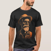 Rustikaler Bauer Portrait T - Shirt (Vorderseite)