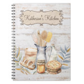 Rustikaler Bauernhof Backhilfsmittel Rezept Notizblock (Vorderseite)