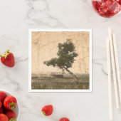 Rustikaler Bauernhof Beige Decoupage Vintagen Baum Serviette (Beispiel)