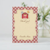 Rustikaler Bauernhof danken Ihnen zu kardieren Dankeskarte (Stehend Vorderseite)